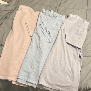 Carly Jean Los Angeles Charlie Tee - Pink, Light Blue, Lavender